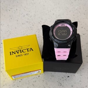 Invicta Black and Pink Chronograph Watch